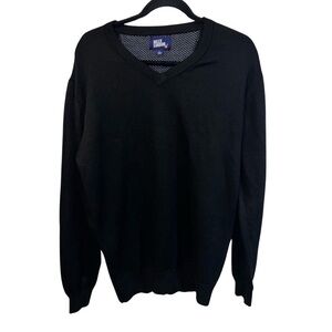 Billy London Men’s Black V-Neck Sweater - Size Large - Classic Fit